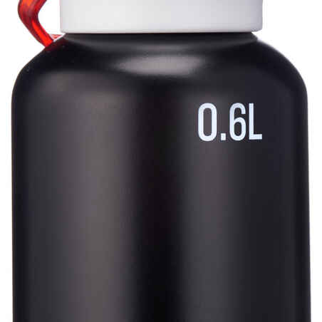 Aluminium Water Bottle with Quick Opening Cap for Hiking 0.6 L