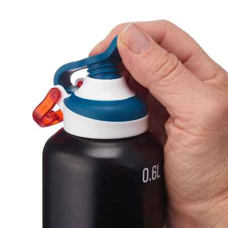 Aluminium Water Bottle with Quick Opening Cap for Hiking 0.6 L