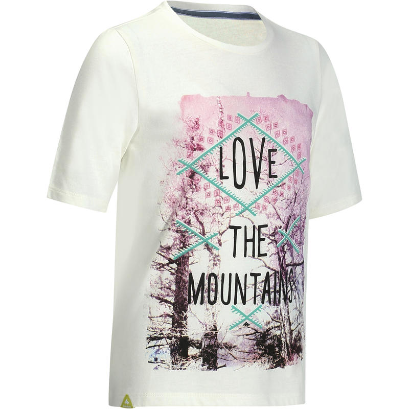 T-shirt de randonnée enfant Hike 500 blanc T-shirt de randonnée enfant Hike 500 blanc