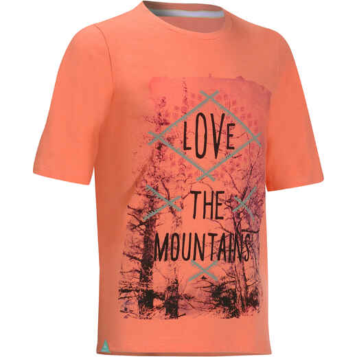 
      Dievčenské turistické tričko Hike 500 koralové
  