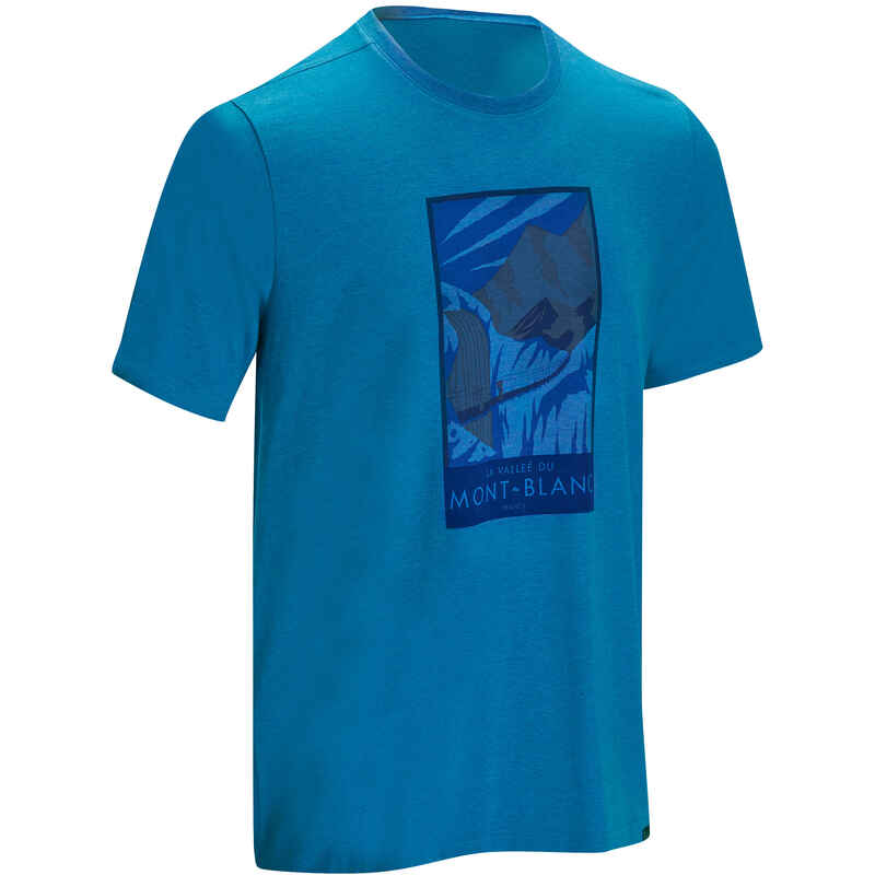 Men’s Short Sleeve Plain Hiking TIL 100 T-shirt - China Blue