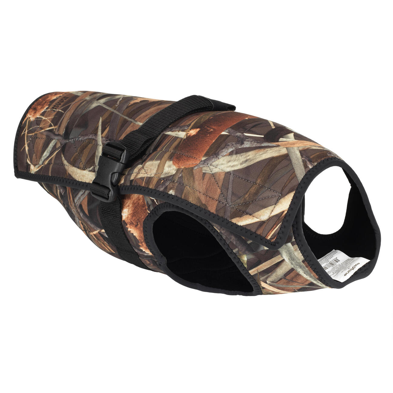 Gilet chien néoprène 900 pro camouflage marais Solognac Decathlon