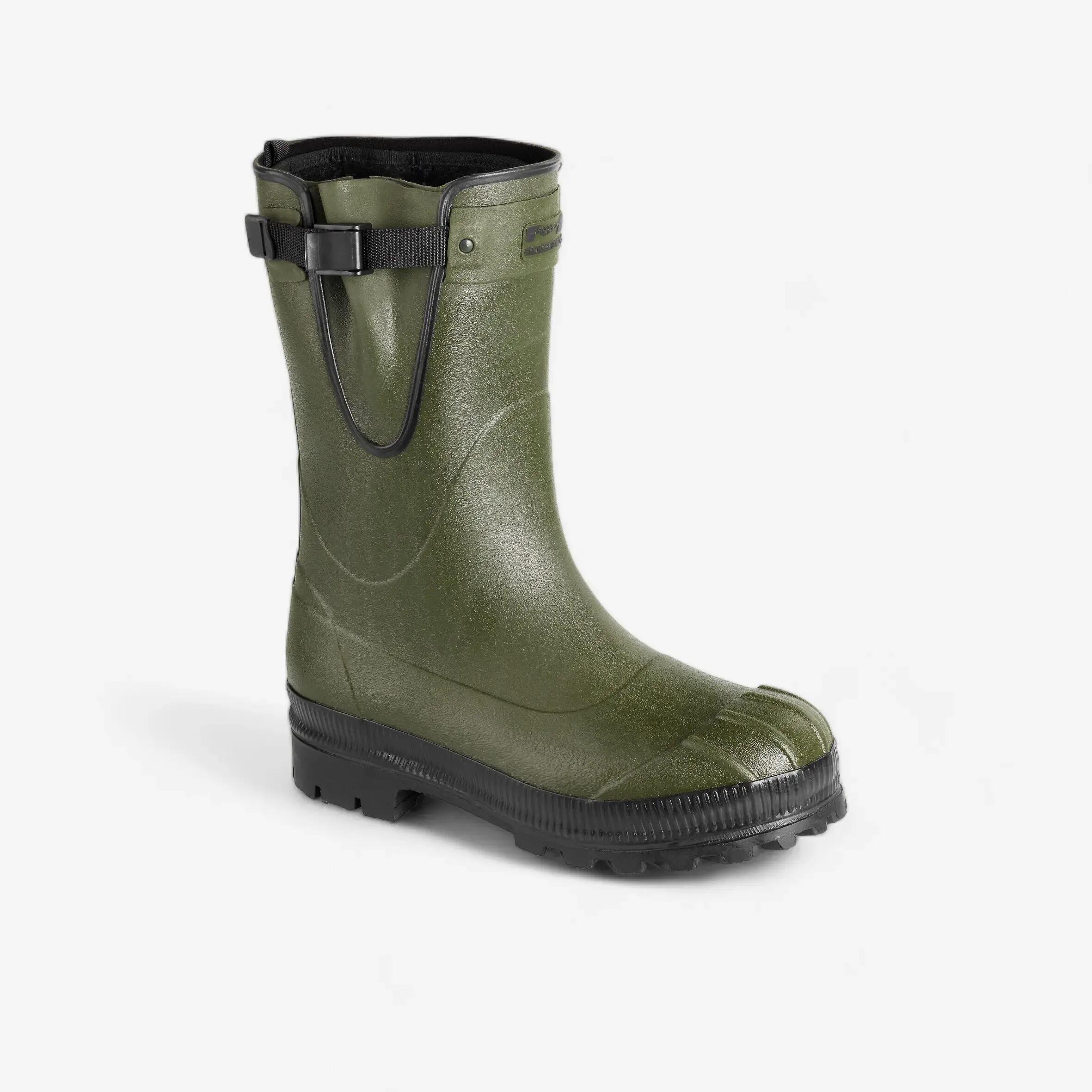 Bottillon Toundra 500 VERT caoutchouc avec chausson amovible