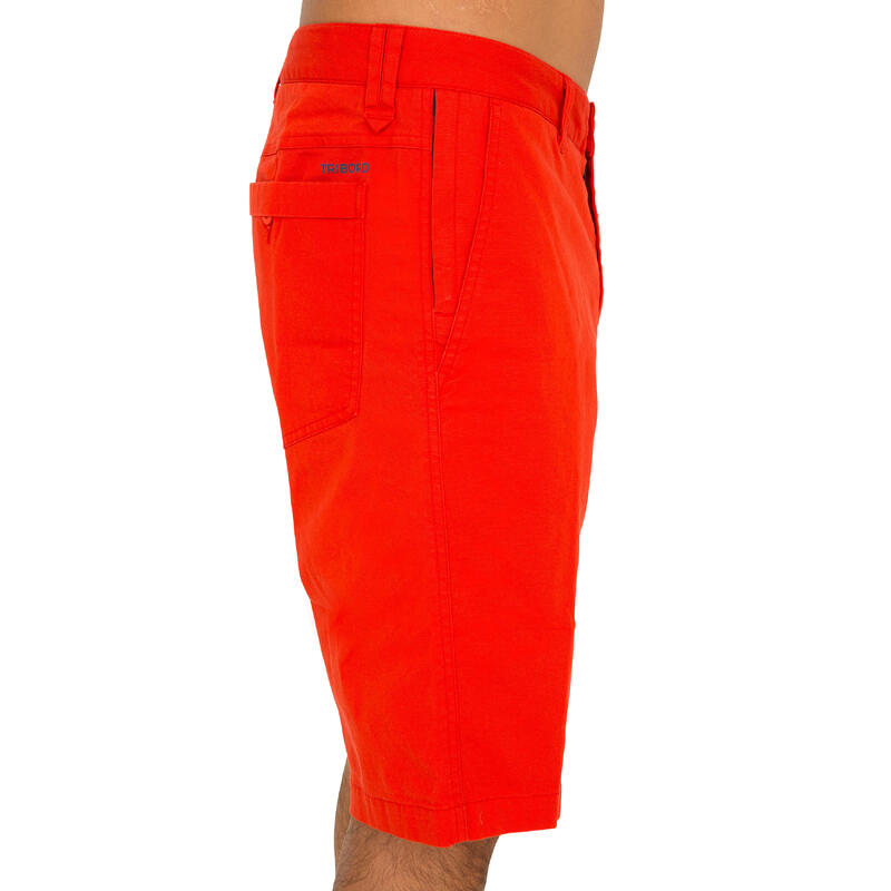 Bermuda bateau 100 homme rouge