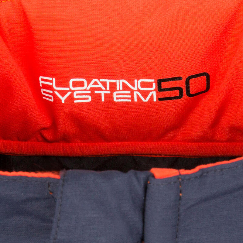 Chaleco flotante reversible 50 N barco hombre IZEBER 2 azul/naranja