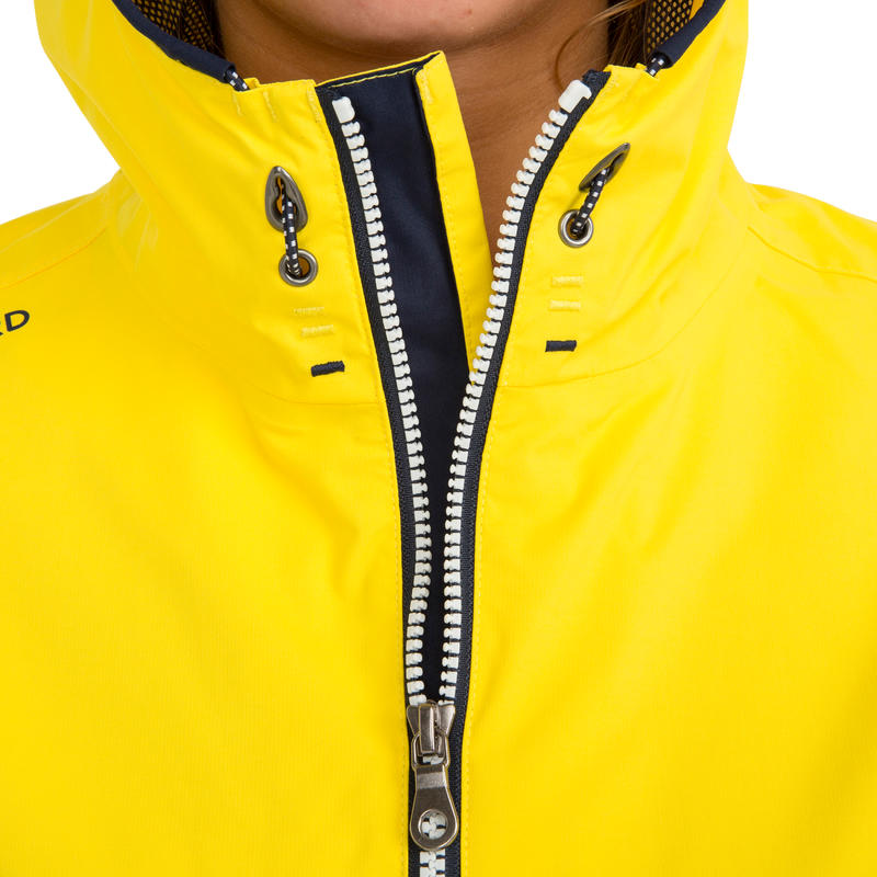 100 Women's Waterproof Sailing Oilskin Yellow Decathlon