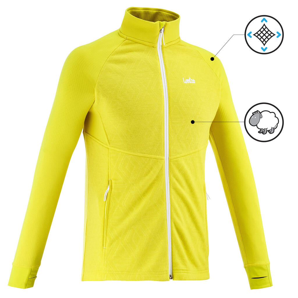 Ski-Sweatshirt Mid Warm 500 Herren petrol