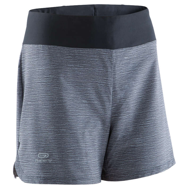 KALENJI Run Dry Women's Running Shorts Mottled Grey