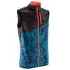 Pánska vetruvzdorná trailová bunda bez rukávov čierno-modrá