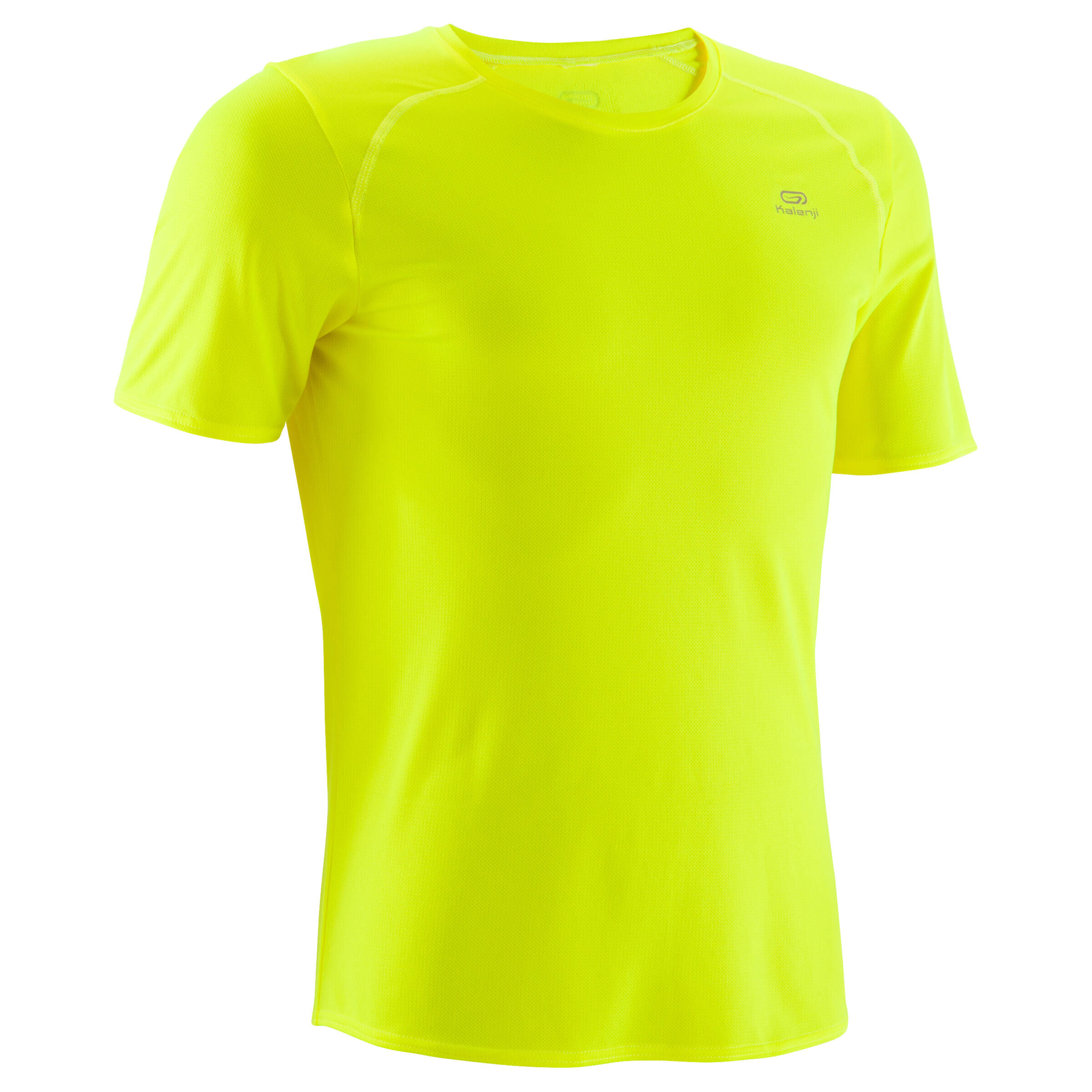 KALENJI RUN DRY MEN'S RUNNING T-SHIRT YELLOW