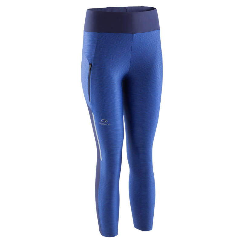 KALENJI Run Dry + Women's Running Tights Dark Blue