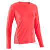 Laufshirt Langarm Run Sun Protect Damen rosa/koralle