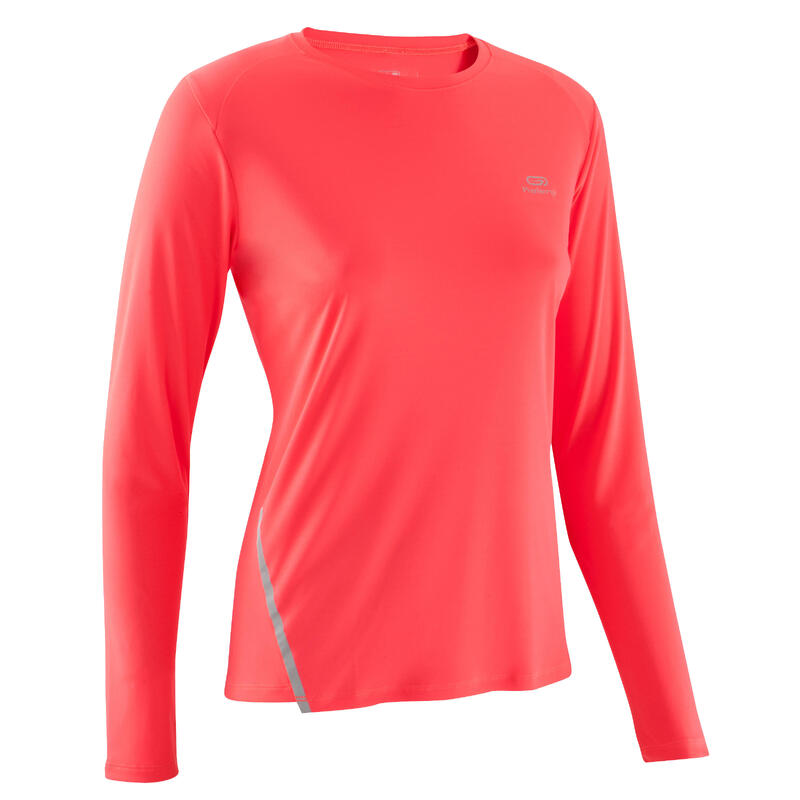 T-shirt manches longues running femme - sun protect noir