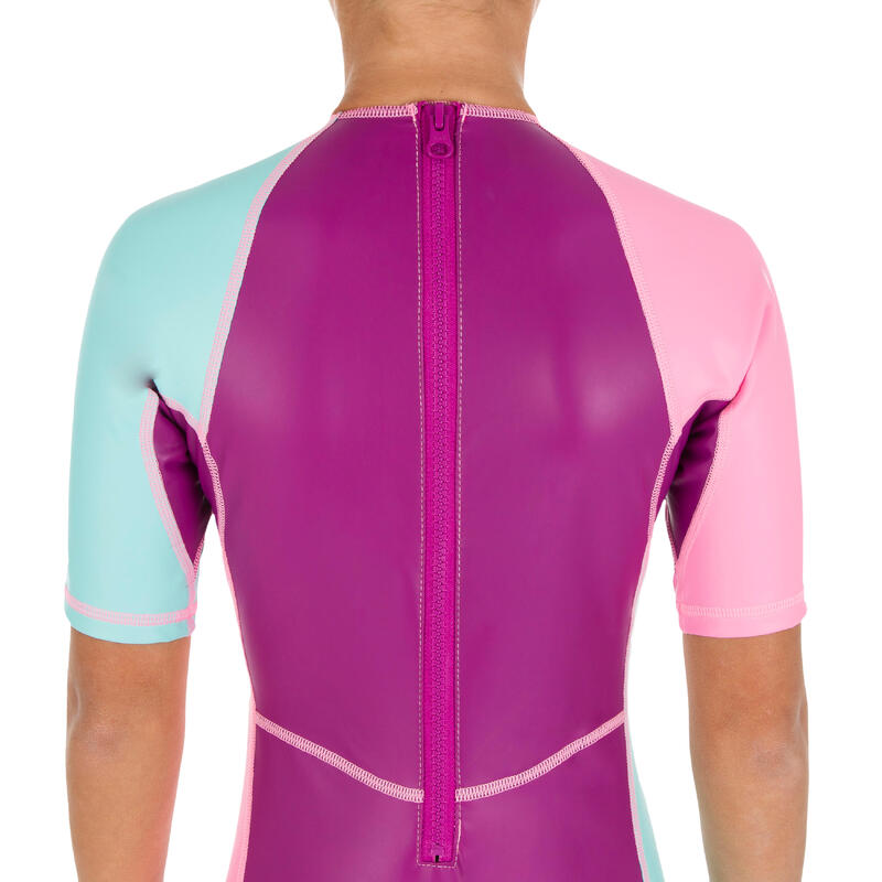 Schwimmanzug Shorty Thermo Kloupi Mädchen violett/rosa