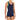 Leony Girls' One-Piece Shorty Legsuit Swimsuit - Navy