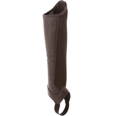 100 Mesh Children's Horse Riding Half Chaps - Brown