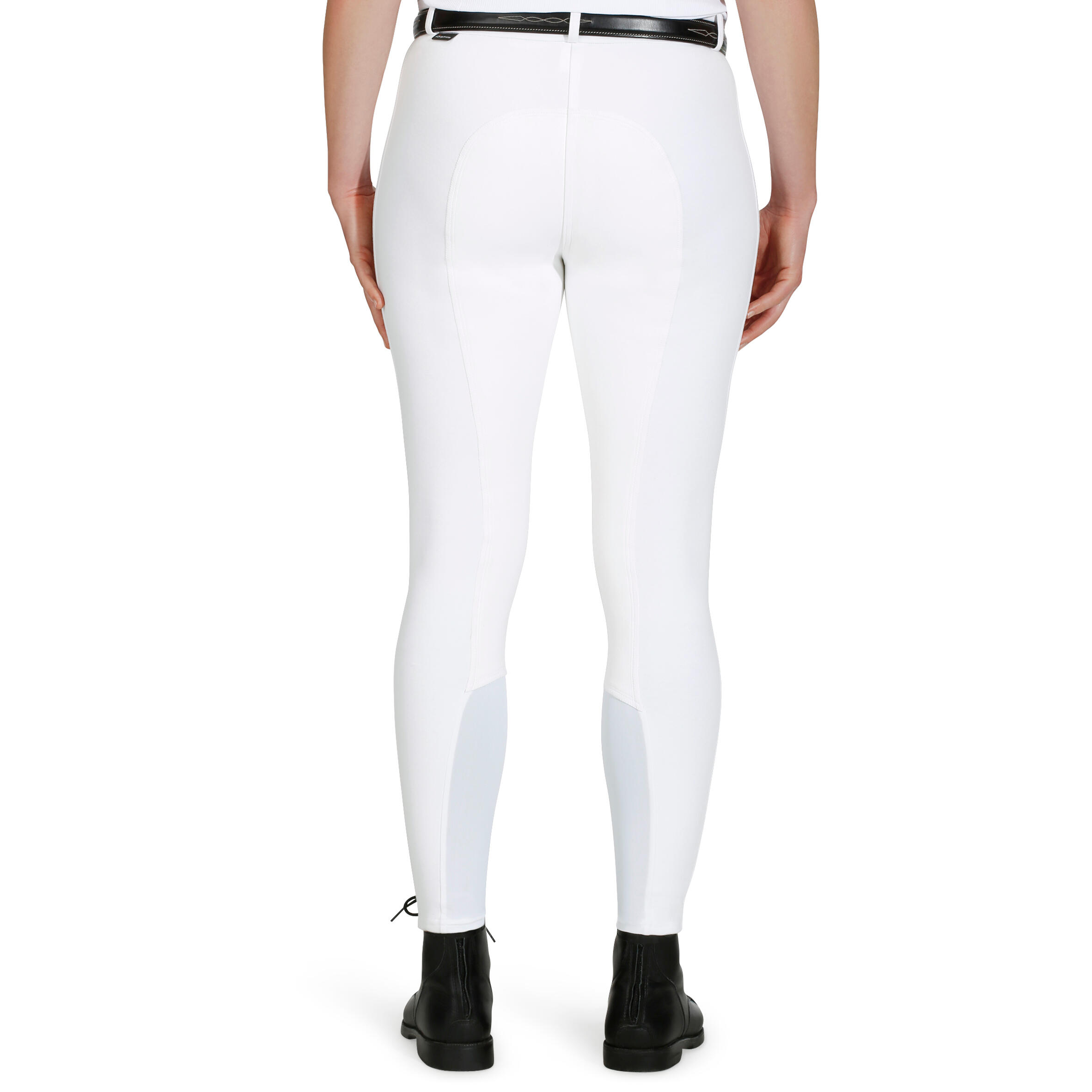 Victoria Women's Competition Full-Seat Horse Riding Jodhpurs - White 10/23