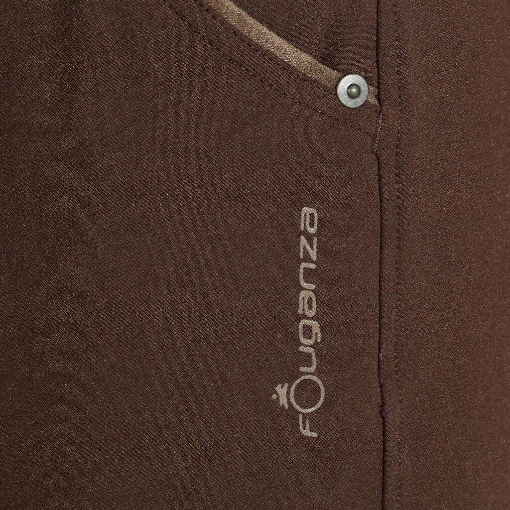 Reithose BR560 Silikon-Kniebesatz Herren braun