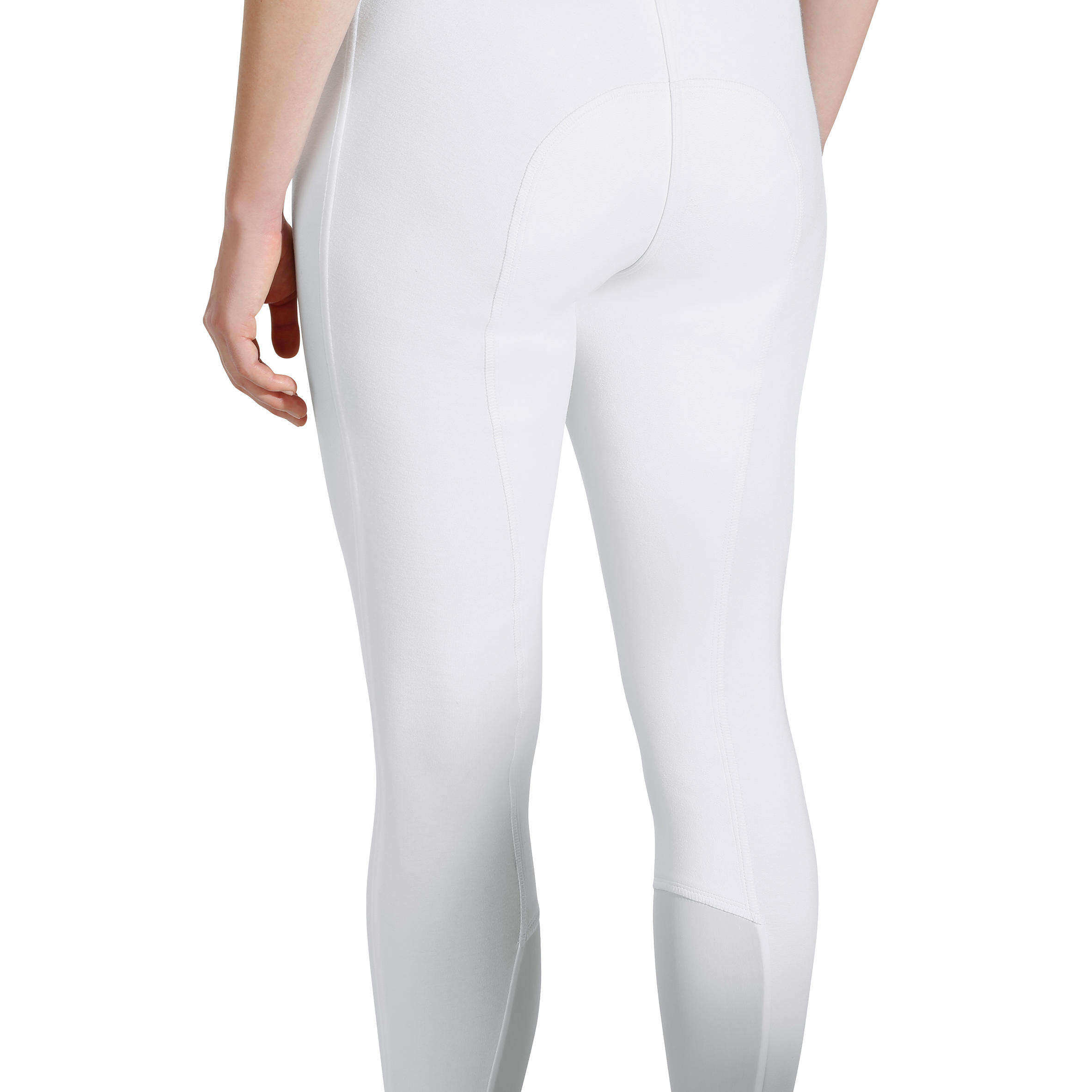 Victoria Women's Competition Full-Seat Horse Riding Jodhpurs - White 12/23
