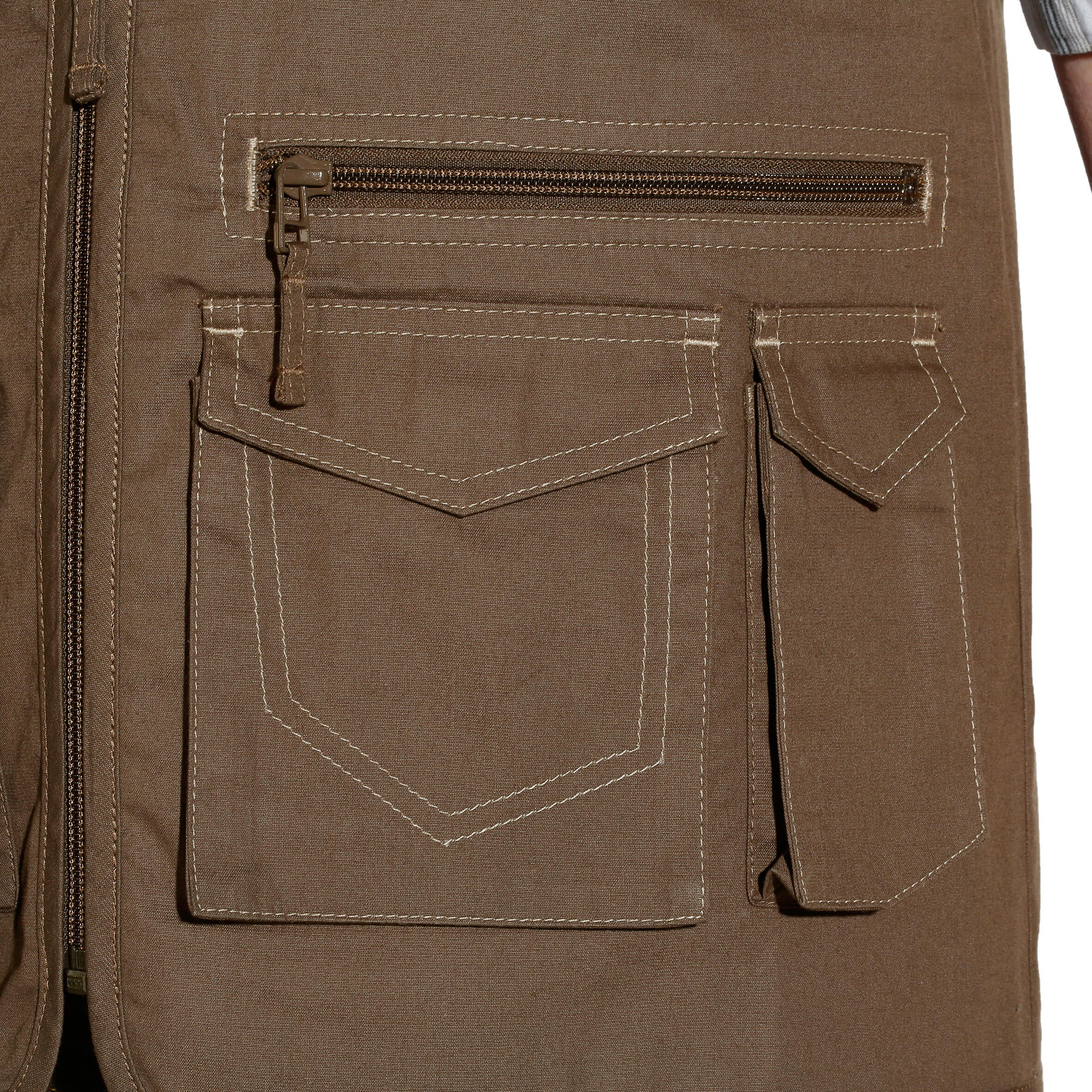Sentier Adult Horse Riding Multi-Pocket Sleeveless Riding Jacket - Khaki 15/21