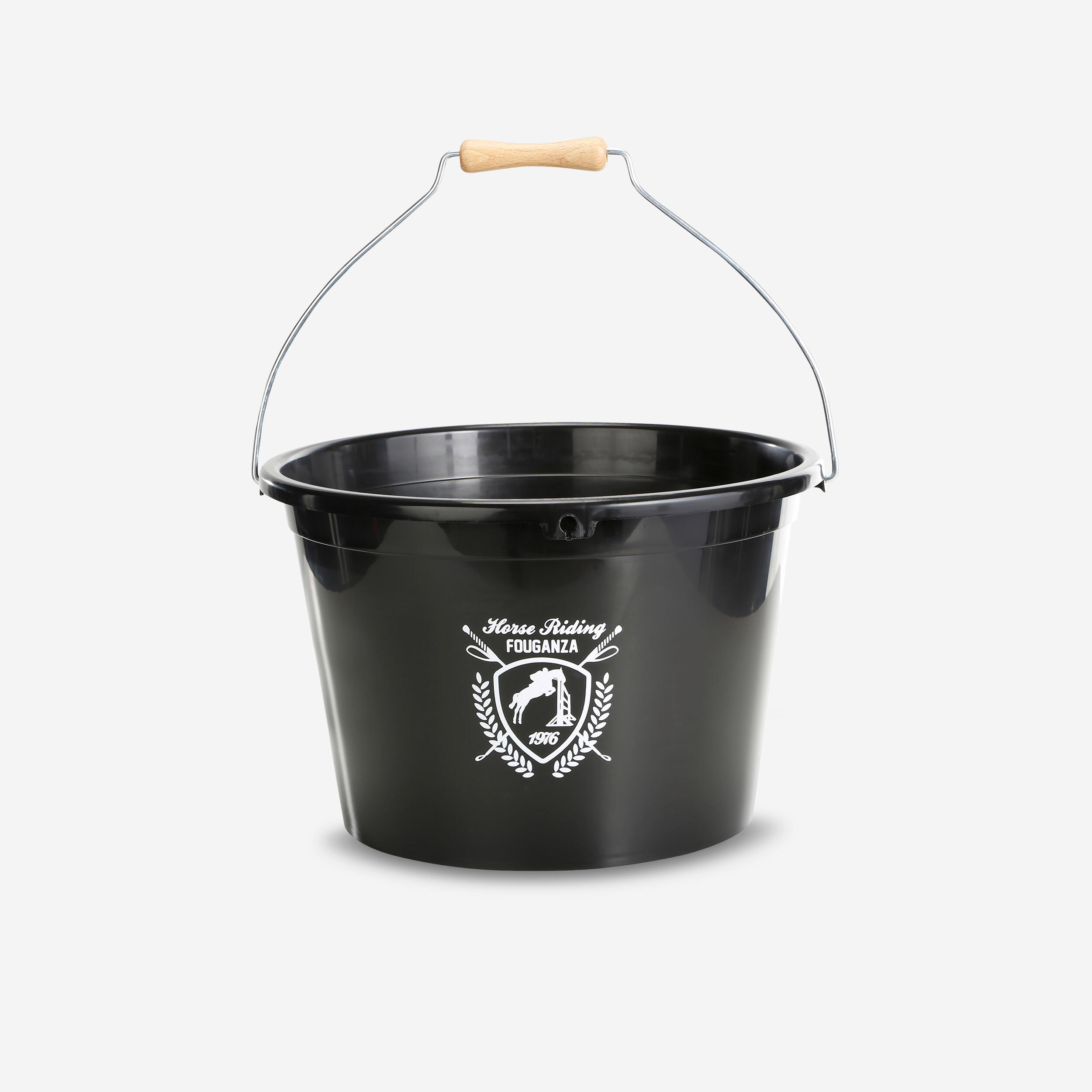 Horse Riding Stable Bucket 17 L - Black 1/2