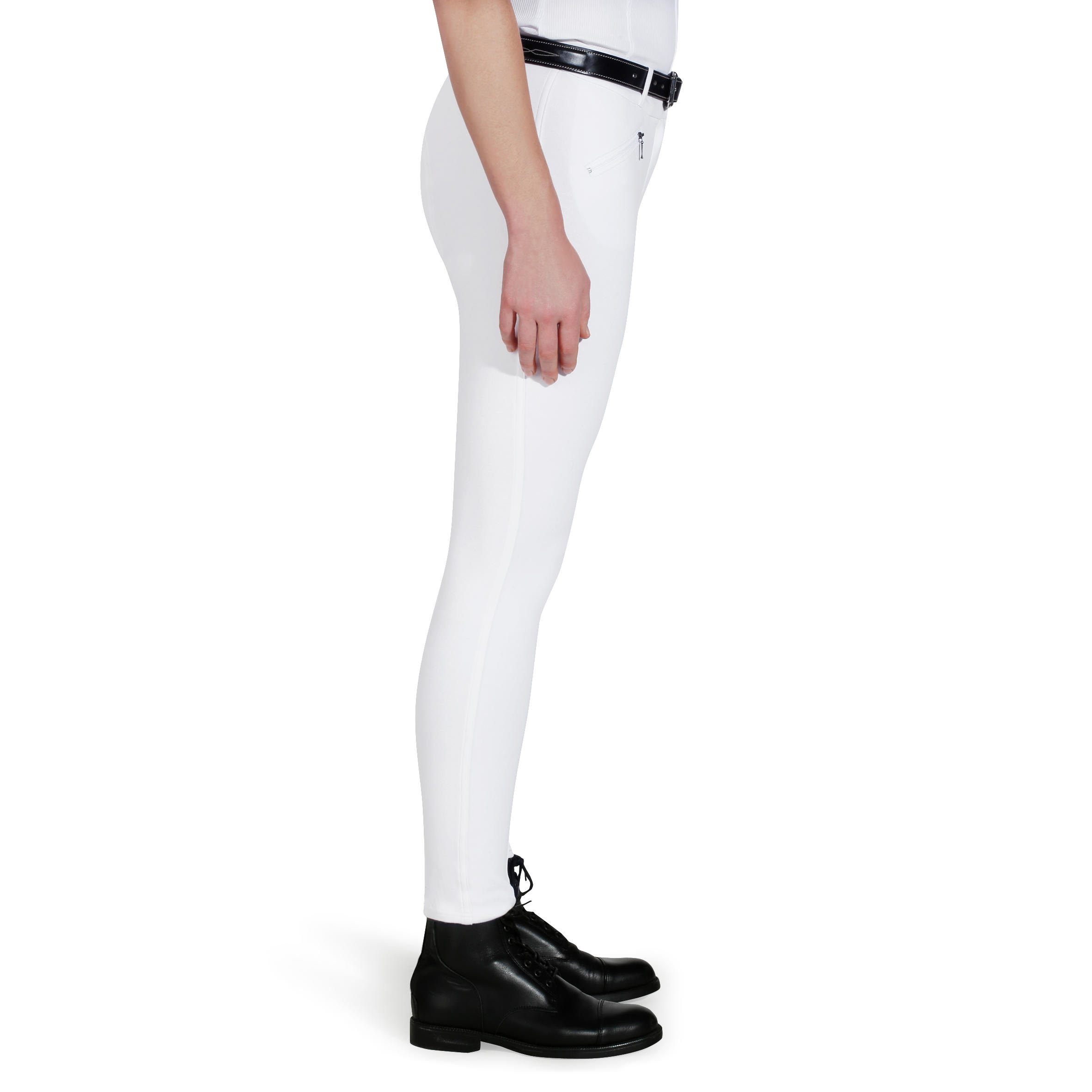 Victoria Women's Competition Full-Seat Horse Riding Jodhpurs - White 9/23