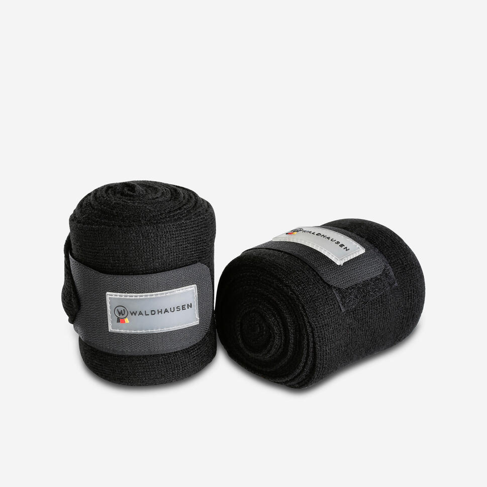 Horse Riding Standing Bandages for Horse 2 x 3m Black Waldhausen