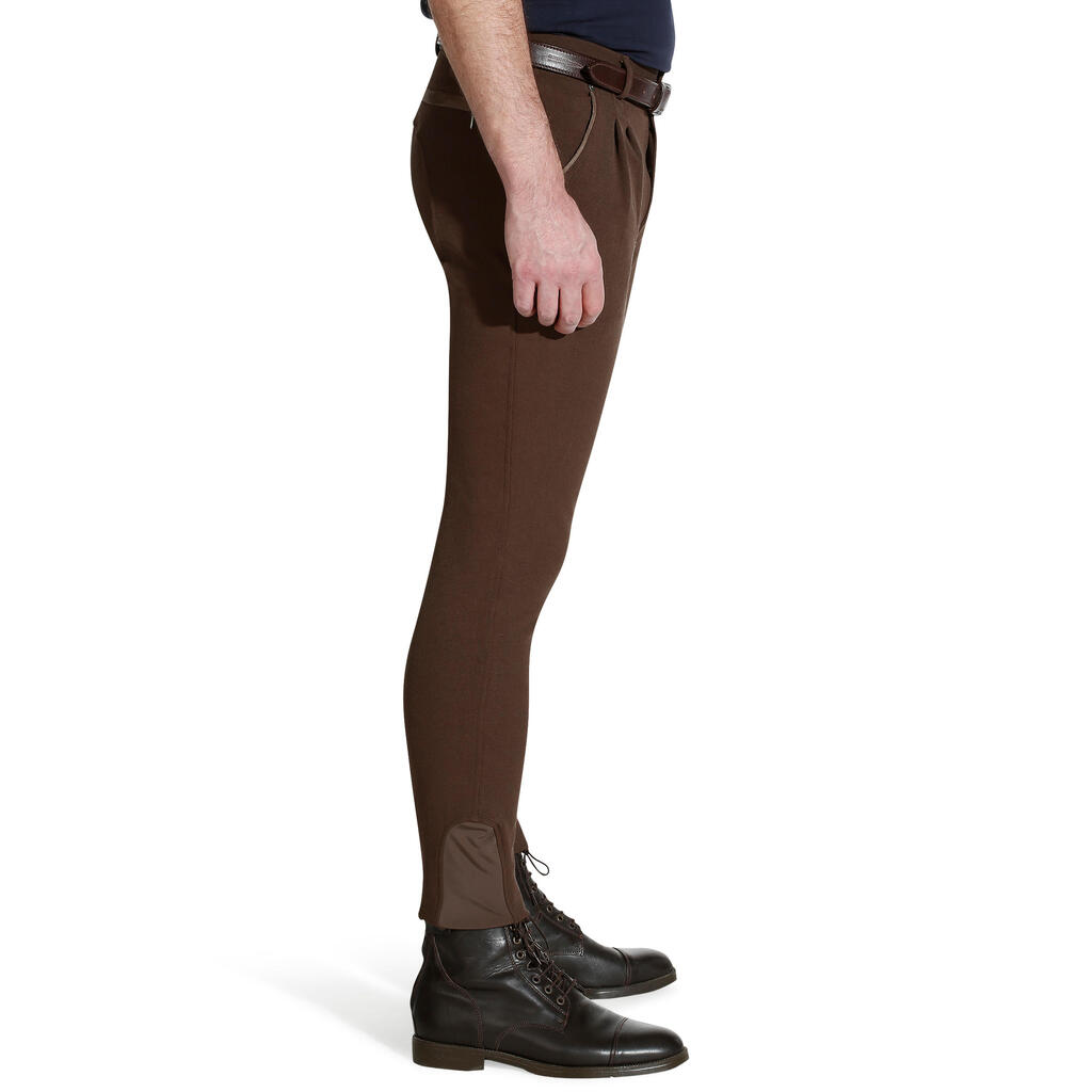 Reithose BR560 Silikon-Kniebesatz Herren braun