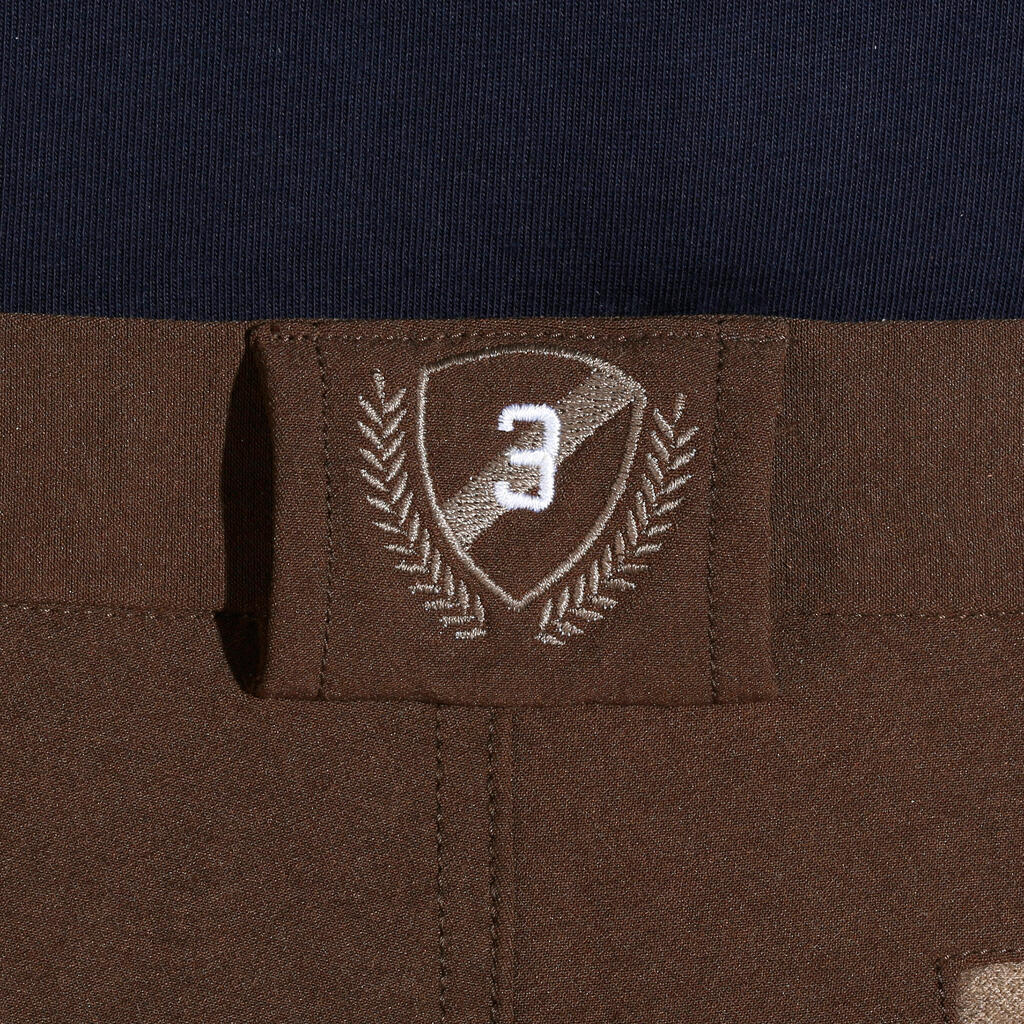 Reithose BR560 Silikon-Kniebesatz Herren braun