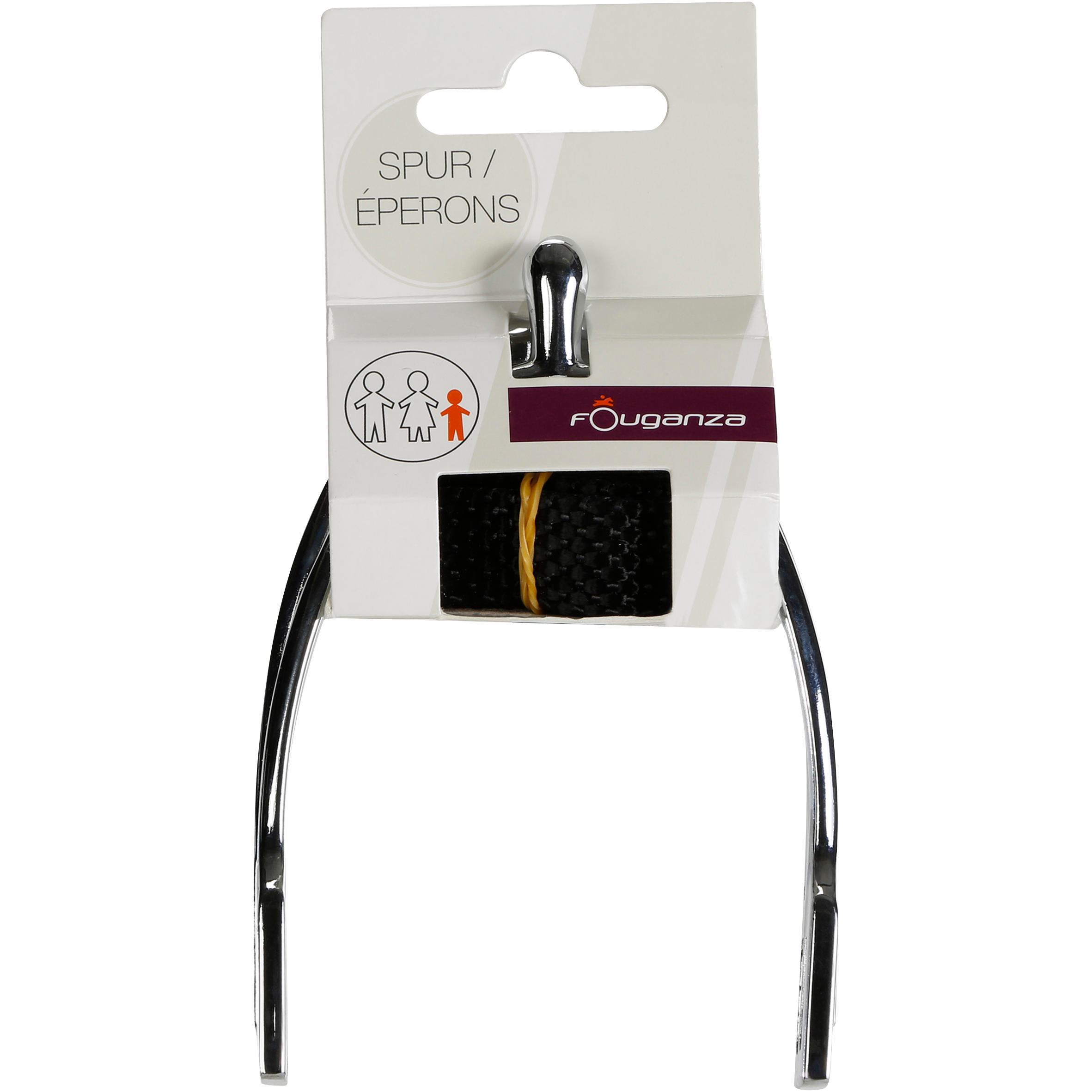 Esporins Equitação Criança Pontas Redondas + Correias - 15mm 2/7