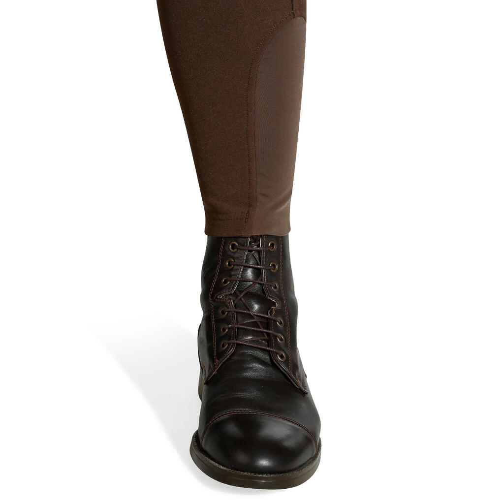 Reithose BR560 Silikon-Kniebesatz Herren braun