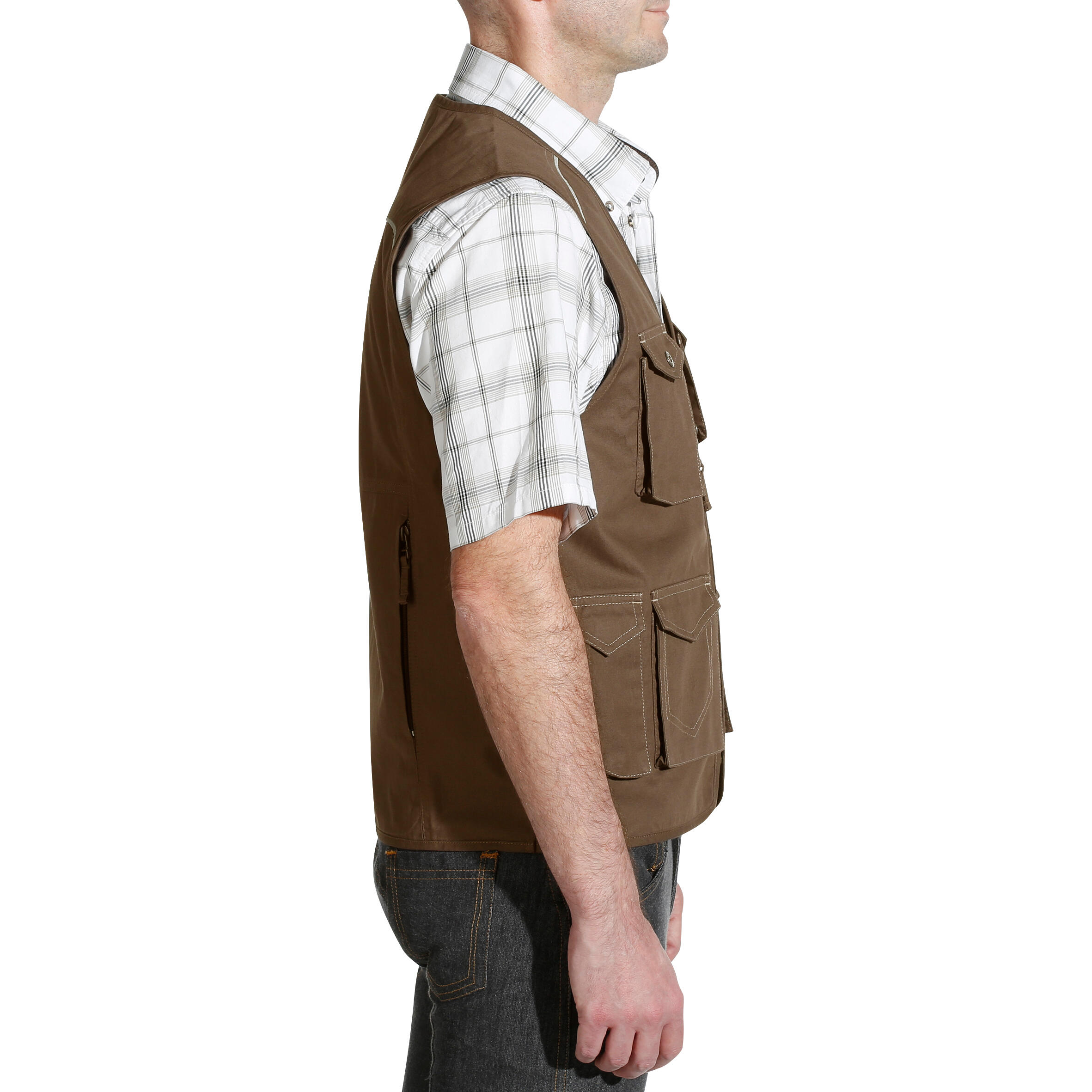 Sentier Adult Horse Riding Multi-Pocket Sleeveless Riding Jacket - Khaki 4/21