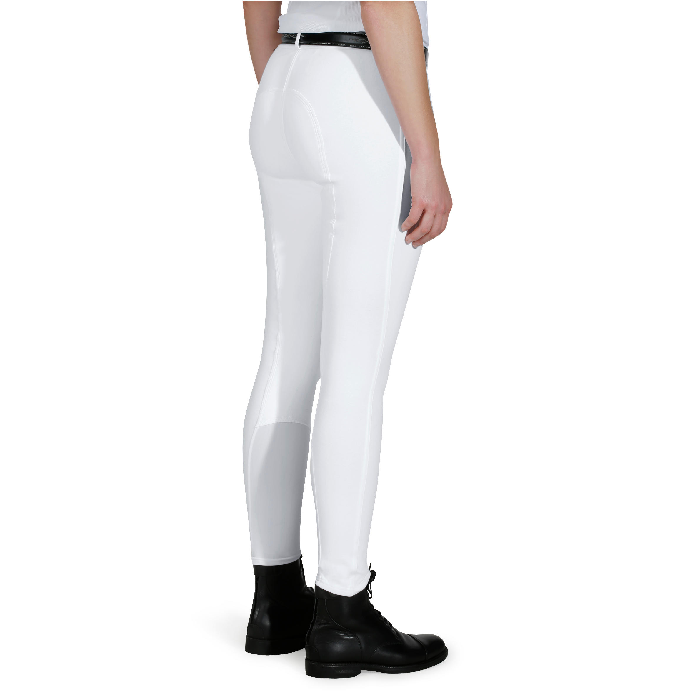 Victoria Women's Competition Full-Seat Horse Riding Jodhpurs - White 8/23