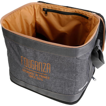 Сумка для щіток Vanity для кінного спорту - Сіра/Коричнева