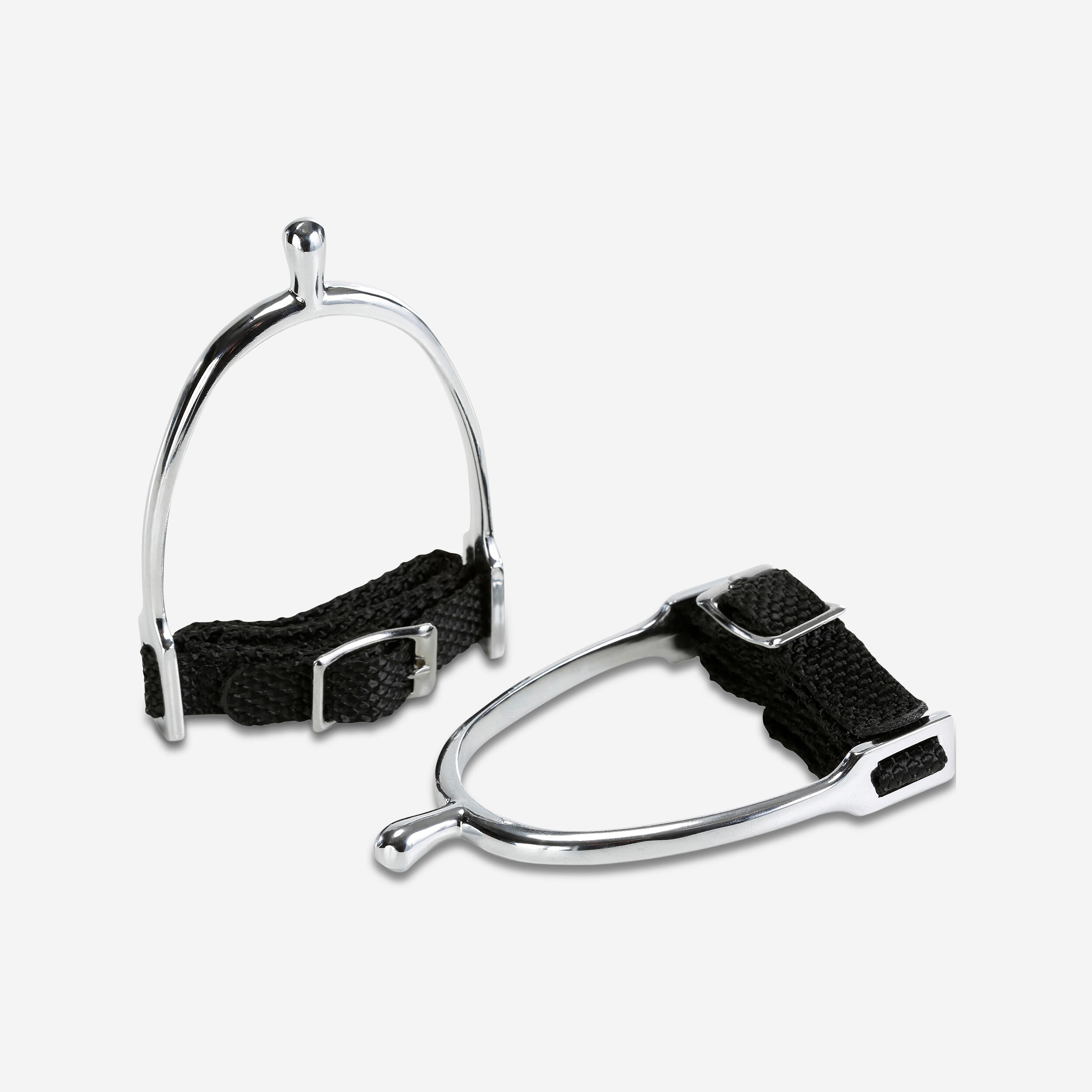 Children's riding spurs with round tip + straps - 15 mm