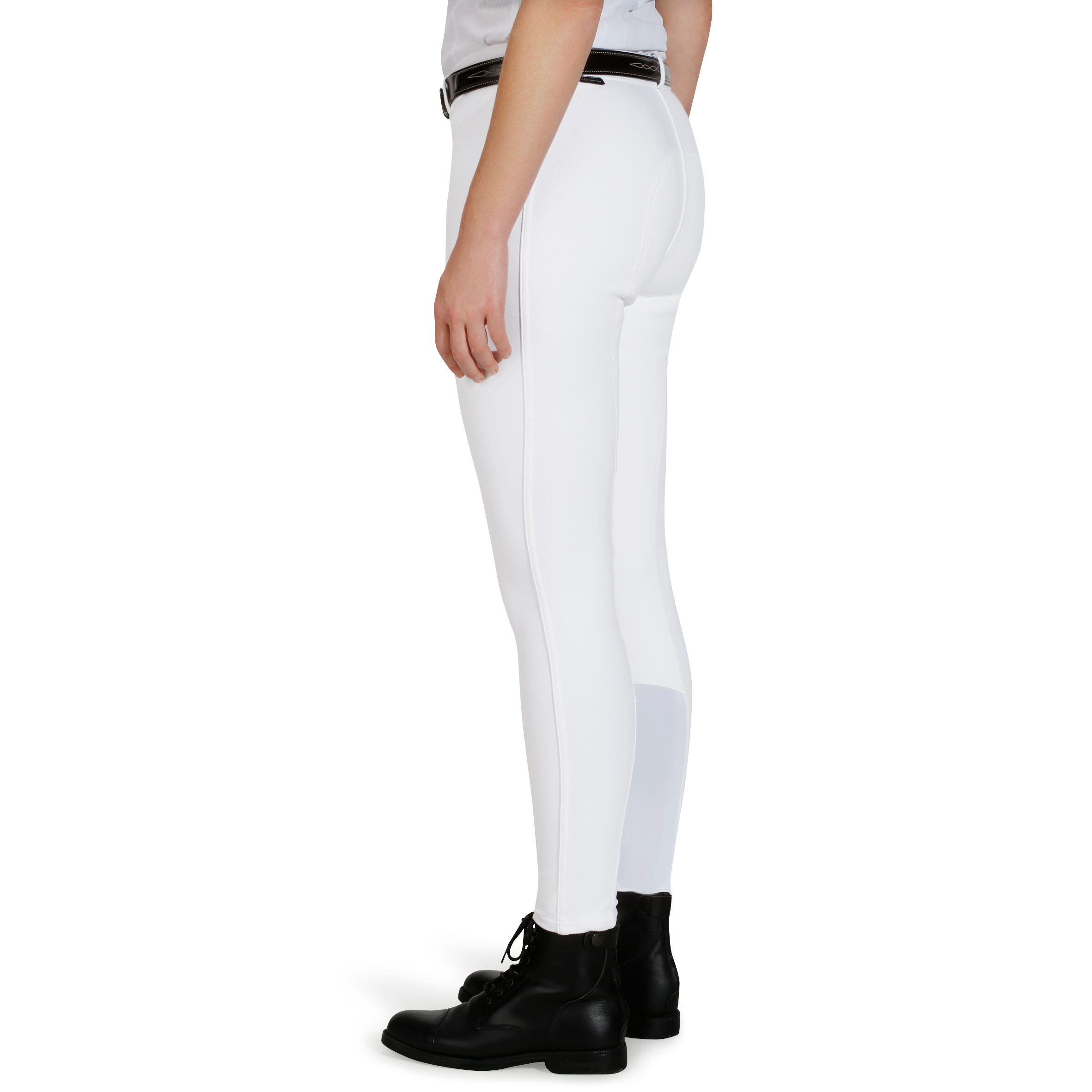 Victoria Women's Competition Full-Seat Horse Riding Jodhpurs - White 6/23