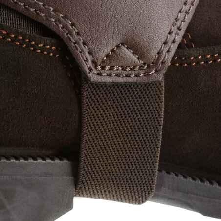 Kids' Horse Riding Mesh Half Chaps 100 - Brown