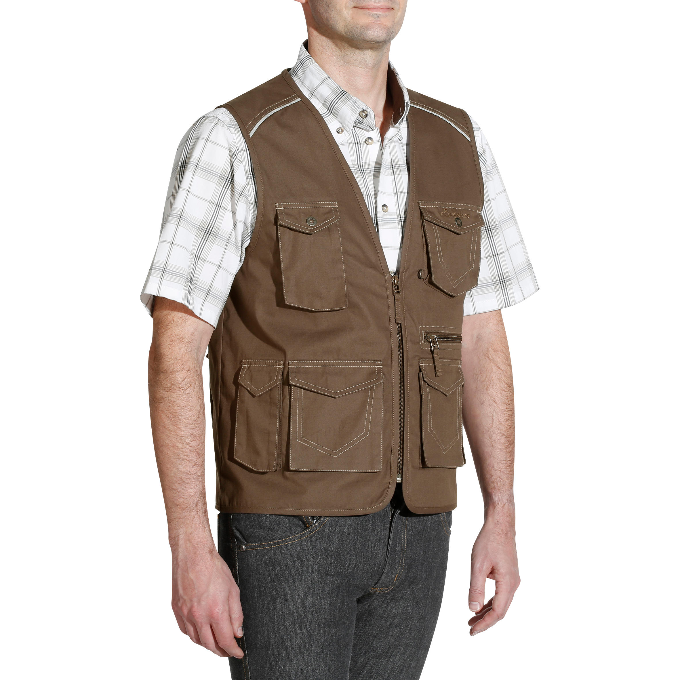 Sentier Adult Horse Riding Multi-Pocket Sleeveless Riding Jacket - Khaki 3/21