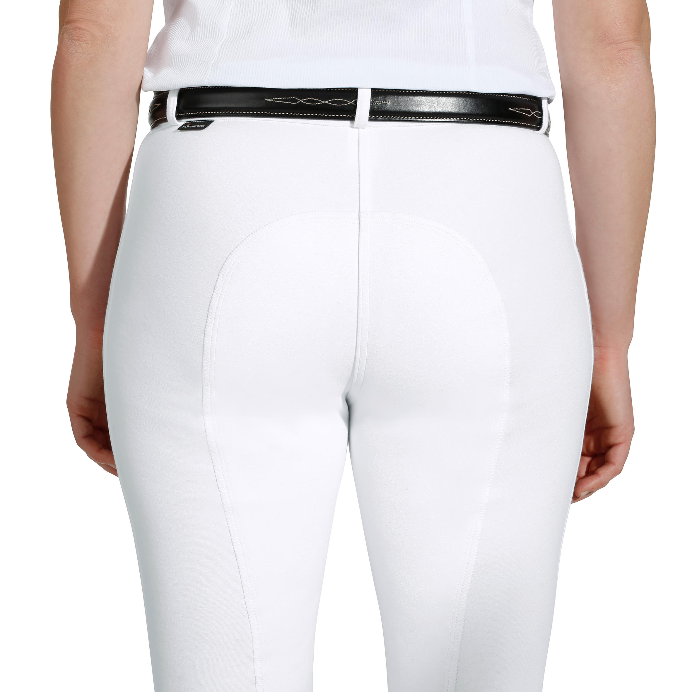 Victoria Women's Competition Full-Seat Horse Riding Jodhpurs - White 11/23