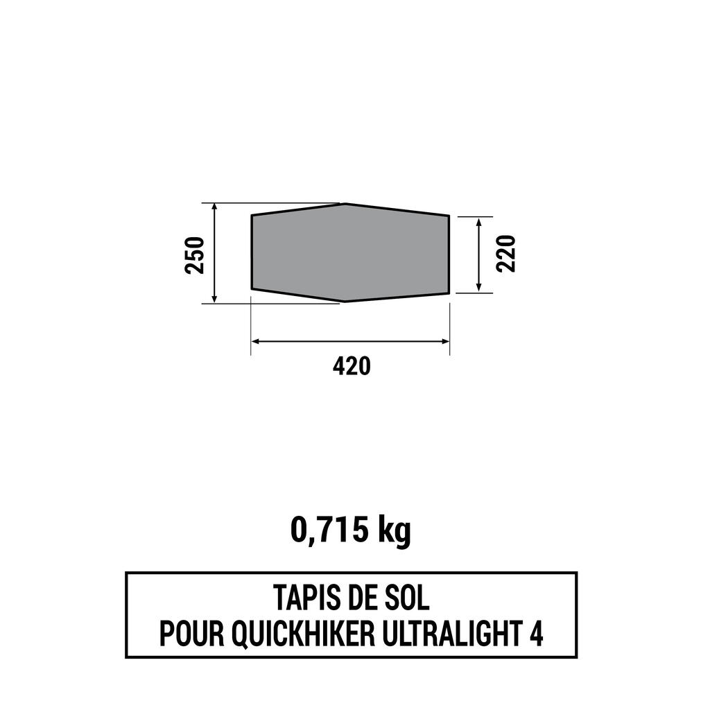 Backpacking Tent Ground Sheet 4-Person Ultralight Quickhiker