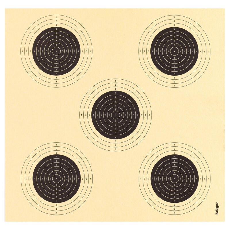 Zielscheiben Luftgewehr mit fünf Spiegeln 100 Stück 14 × 13,5 cm