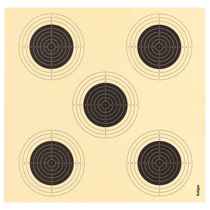 Zielscheiben Luftgewehr mit fünf Spiegeln 100 Stück 14 × 13,5 cm 