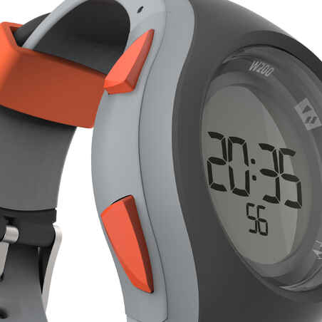 W200 M running stopwatch - grey and orange