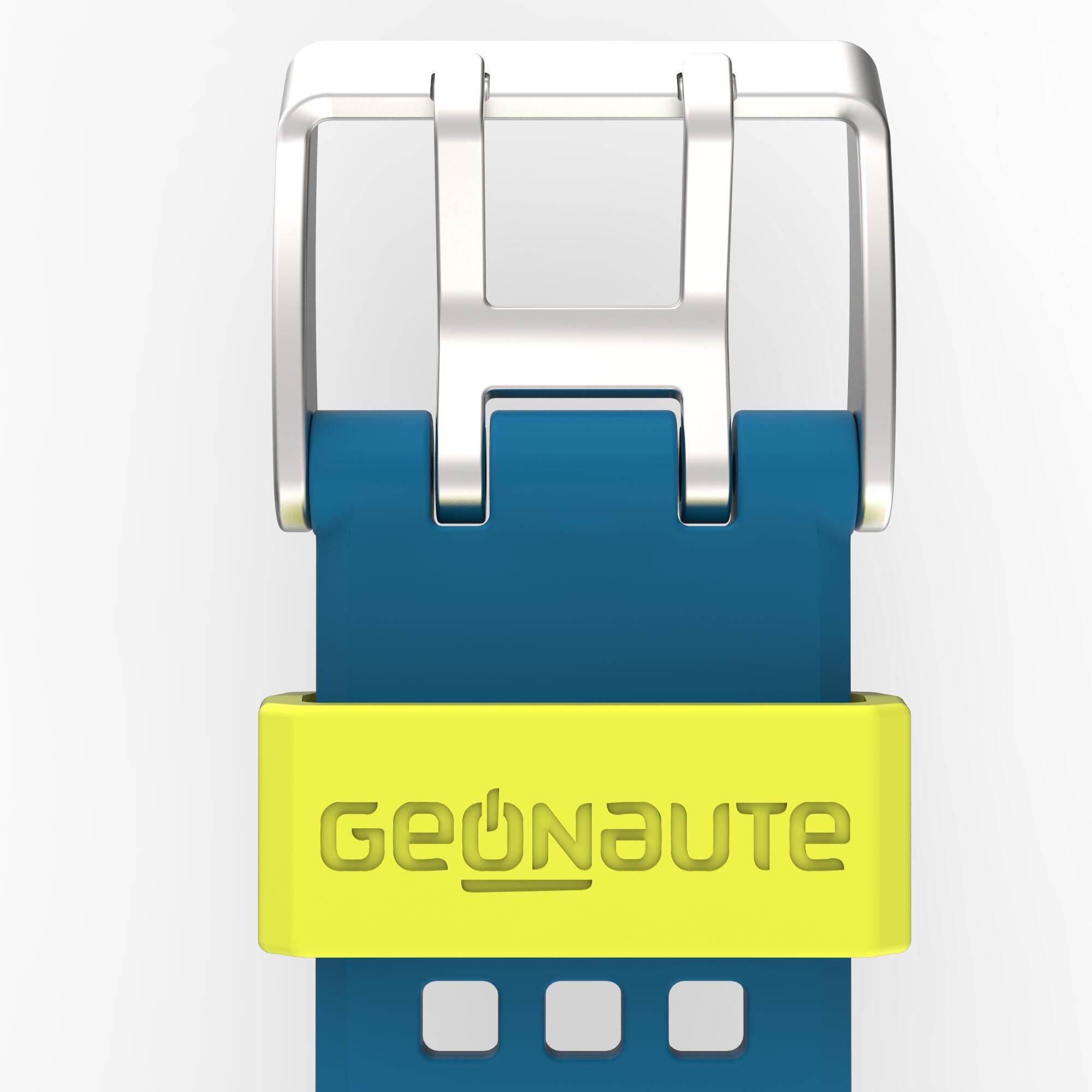 W500+ M SWIP Men Digital Timer Sport Watch Blue Green KALENJI Decathlon