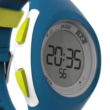 ساعة رياضية رقمية W200 S للأطفال والسيدات -أزرق أخضر
