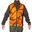 Chaleco Caza Solognac 500 Hombre Compacto Camuflaje Naranja Fluo Silencioso