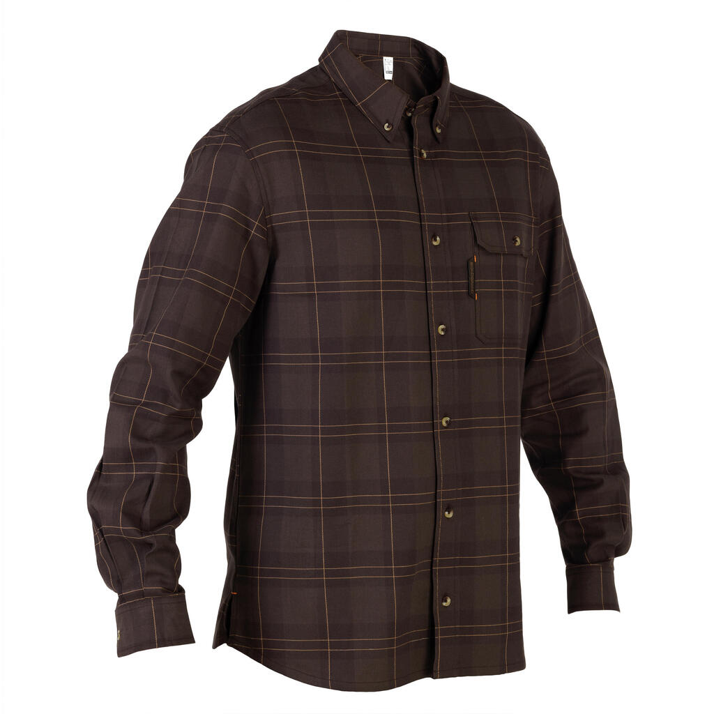 Jagd-Langarmhemd warm 500 braun