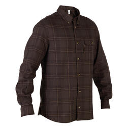 Chemise chaude manches longues chasse 500 marron