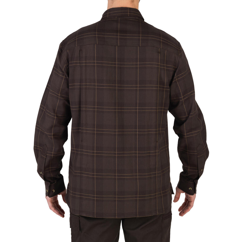 Jagd-Langarmhemd warm 500 braun