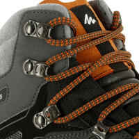 נעלי עור לטיולים לגברים - On-Trail 100 - אפור